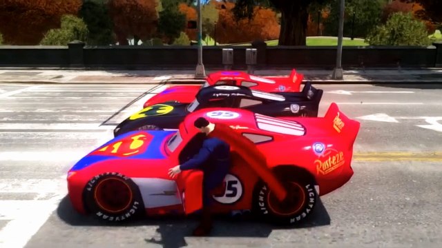 Spiderman Songs Nursery ♪ Five little ducks ♪ Track Lightning Mcqueen Cars