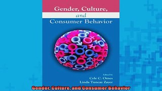 Free PDF Downlaod  Gender Culture and Consumer Behavior  FREE BOOOK ONLINE
