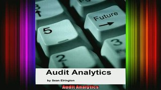 FREE EBOOK ONLINE  Audit Analytics Full EBook