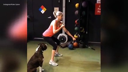 Kate Upton posts video of her workout while eating a donut _ Daily Mail Online