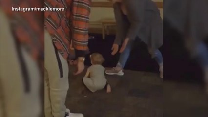 Macklemore and wife Tricia overjoyed with baby's first steps _ Daily Mail Online