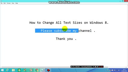How to Change All Text Sizes on Windows 8