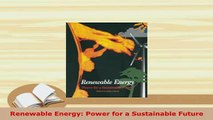 PDF  Renewable Energy Power for a Sustainable Future Read Online