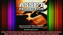 READ book  Asset Protection for Business Owners and HighIncome Earners How to Protect What You Own Free Online