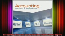 READ Ebooks FREE  Accounting Concepts and Applications with Annual Report Full Ebook Online Free