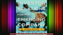 READ book  Investor Relations For the Emerging Company Full Free