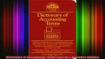 Downlaod Full PDF Free  Dictionary of Accounting Terms Barrons Business Guides Full Free