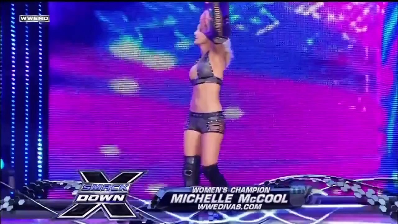 WWE SmackDown Melina vs Michelle McCool Lumberjill Match 02-10-10