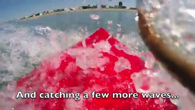 Surfer Catches a Great White Breaching The Surface Not Far From Him-Funny & Entertainment Vidoes-Follow Us!!!!!