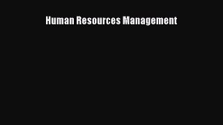Read Human Resources Management PDF Free