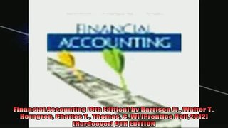 Downlaod Full PDF Free  Financial Accounting 9th Edition by Harrison Jr Walter T Horngren Charles T Thomas C Free Online