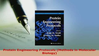 PDF  Protein Engineering Protocols Methods in Molecular Biology PDF Online