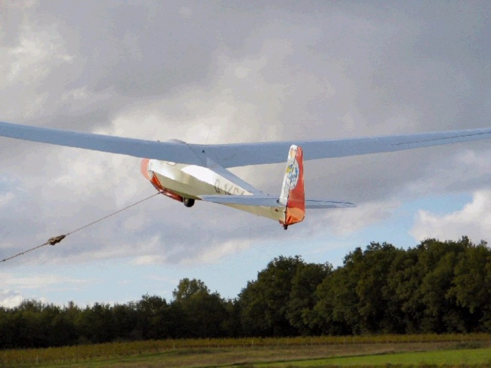Treuillage planeur au Cercle Velivole Foyen - P...