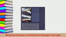PDF  Bauhaus Dessau ArchitectureDesignConcept Ebook