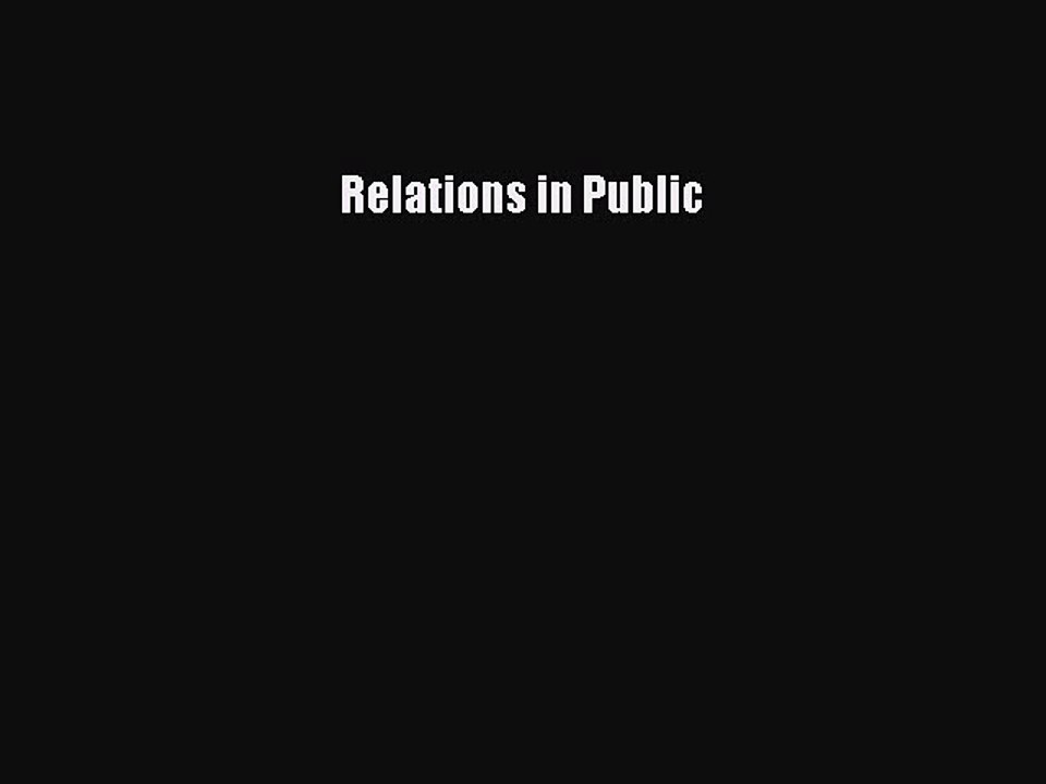Read Relations in Public Ebook Free
