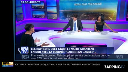 Joey Starr : Agacé par une question, le rappeur met fin brutalement à une interview ! (Vidéo)