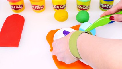 Play Doh Rainbow Chocolate Popsicle _ How To Make Playdough Popsicle Rainbow Color