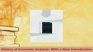 PDF  History of Economic Analysis With a New Introduction Read Full Ebook