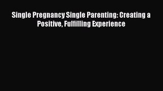Read Single Pregnancy Single Parenting: Creating a Positive Fulfilling Experience Ebook Free