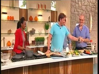 JAMES MARTIN Saturday Kitchen Salt crusted sea bass with runner bean salad