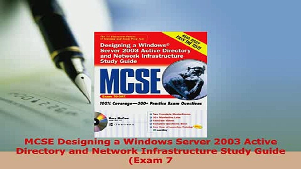 PDF  MCSE Designing a Windows Server 2003 Active Directory and Network Infrastructure Study Download Online