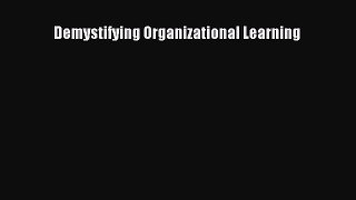 Read Demystifying Organizational Learning Ebook Free
