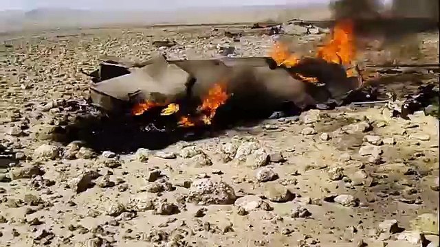 Видео с места крушения МиГ-23 в Сирии