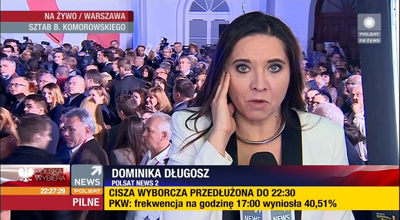 Wieczór wyborczy w Polsacie- II tura wyborów prezydenckich (fragment)