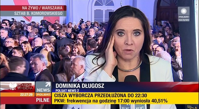 Wieczór wyborczy w Polsacie- II tura wyborów prezydenckich (fragment)