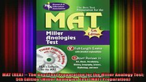 READ book  MAT REA  The Best Test Preparation for the Miller Analogy Test 5th Edition Miller Full Ebook Online Free