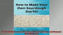 Free PDF Downlaod  How to Make Your Own Sourdough Starter Capture and Harness the Wild Yeast  FREE BOOOK ONLINE