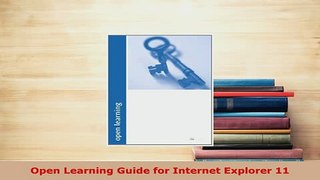 PDF  Open Learning Guide for Internet Explorer 11  EBook