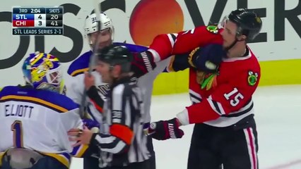 Andrew Shaw flips out on Ref - Blues vs Blackhawks (04/19/16)