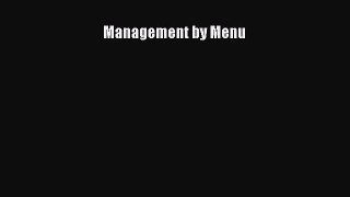 Download Management by Menu Ebook Free