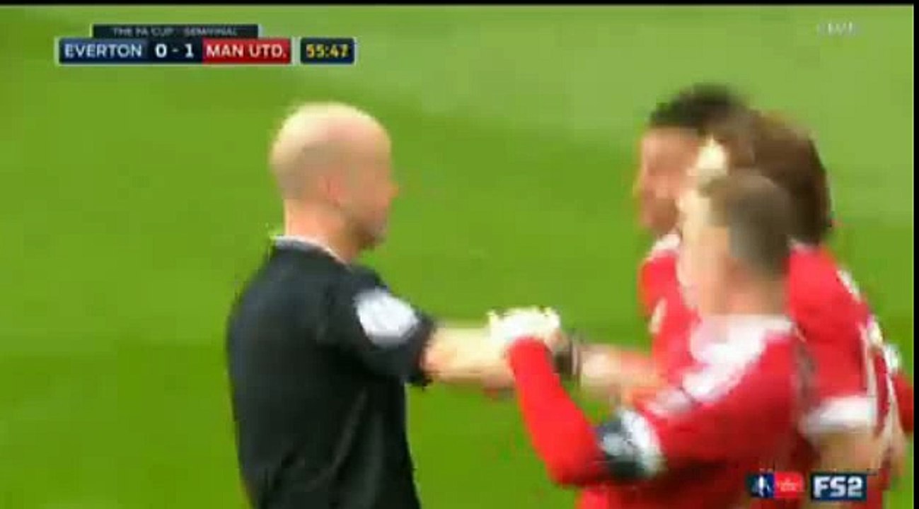 Romelu Lukaku Penalty MISS Everton 0 - 1 Manchester United FA Cup 23-4-2016