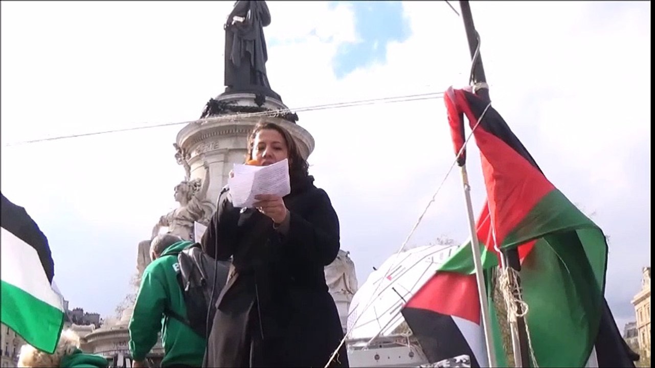 Intervention contre les guerres de la France à Nuit debout (république) ! A l'occasion de la manifestation de soutien aux prisonniers Palestiniens et Georges Abdallah