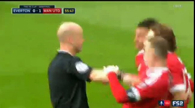 Romelu Lukaku Penalty MISS Everton 0 - 1 Manchester United FA Cup 23-4-2016