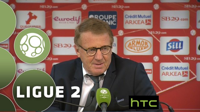 Conférence de presse Stade Brestois 29 - Stade Lavallois (0-0) : Alex DUPONT (BREST) - Denis ZANKO (LAVAL) - 2015/2016