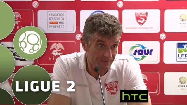 Conférence de presse Nîmes Olympique - RC Lens (4-2) : Bernard BLAQUART (NIMES) - Antoine KOMBOUARE (RCL) - 2015/2016