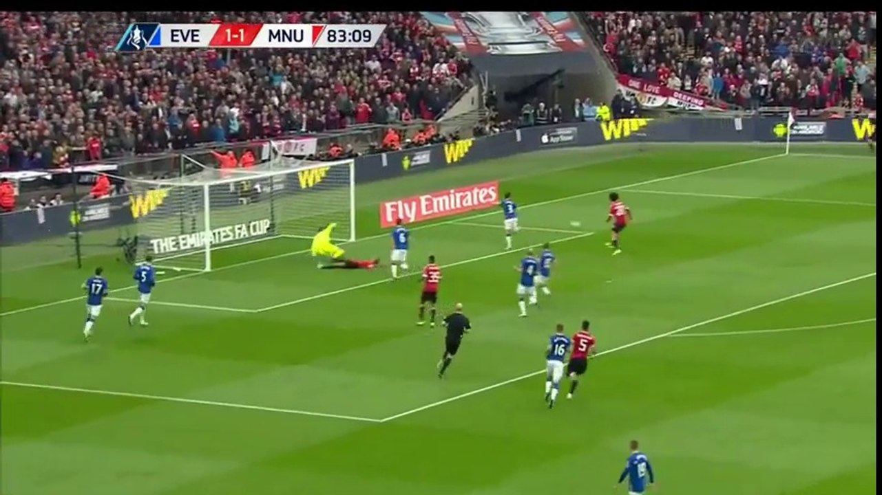 Everton 1 - 2 Manchester United All Goals and F...