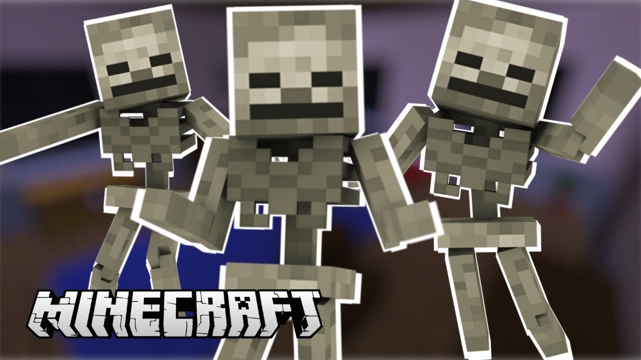 SkeleTROY SkeleTOM  SkeleTIM? SKELETON ARMY ATTACK! Minecraft Custom Map NikNikamTV