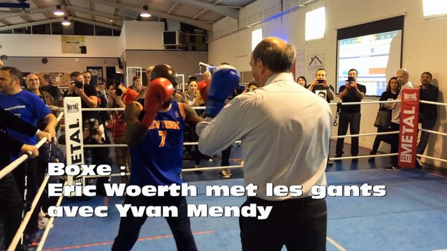 Boxe : Eric Woerth met les gants avec Yvan Mendy