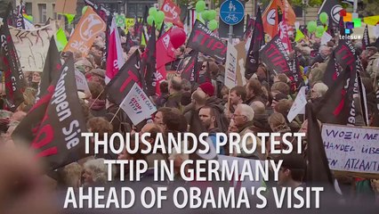 Germans Protests TTIP Ahead of Obama's Visit
