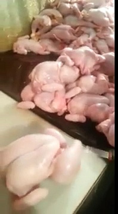 Chicken injected with water ! Amazing