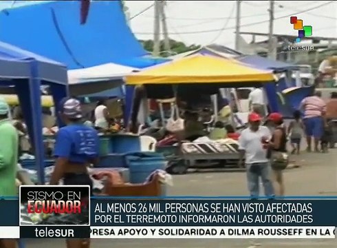 Ecuador: 26 mil personas afectadas por el sismo