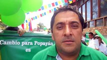 Dirigente del partido verde Popayàn Por què  votar por Cesar  Cristian Gomez