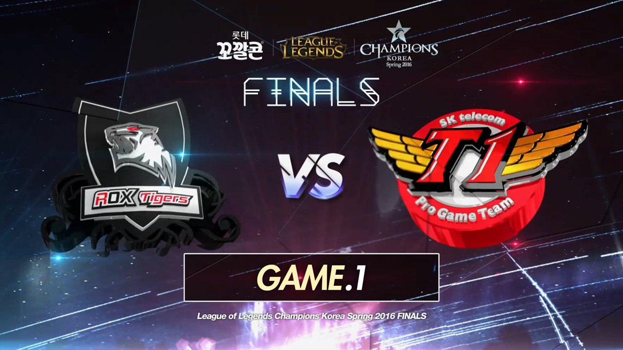 [H/L 2016.04.23] ROX vs SKT Game 1 - FINALS l 롯데 꼬깔콘 LoL Champions Korea Spring 2016