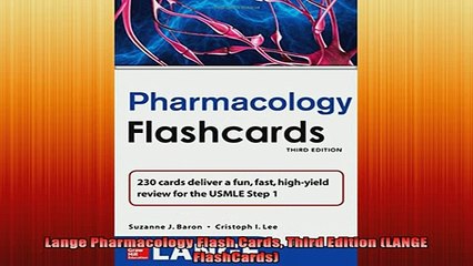 DOWNLOAD FREE Ebooks  Lange Pharmacology Flash Cards Third Edition LANGE FlashCards Full Ebook Online Free