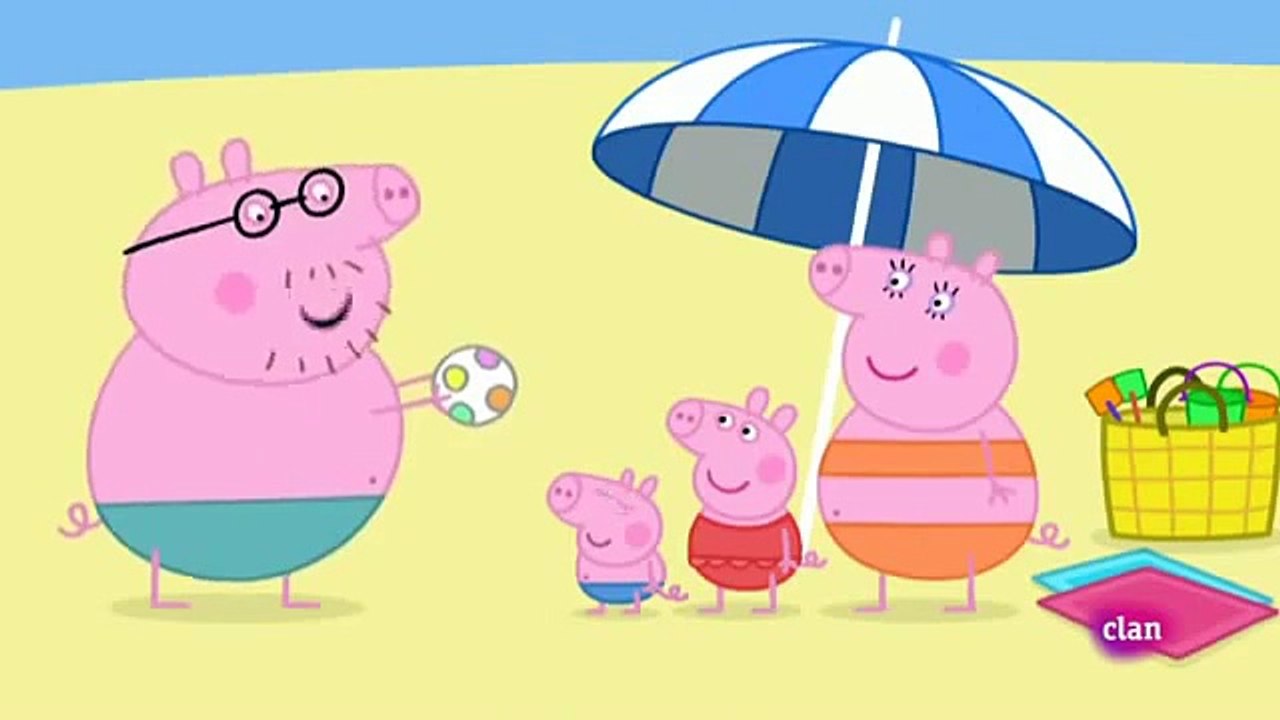 Pepa Pig Español  En la playa    【 ESPAÑOL 】  Peppa Pig HD 2014 2014