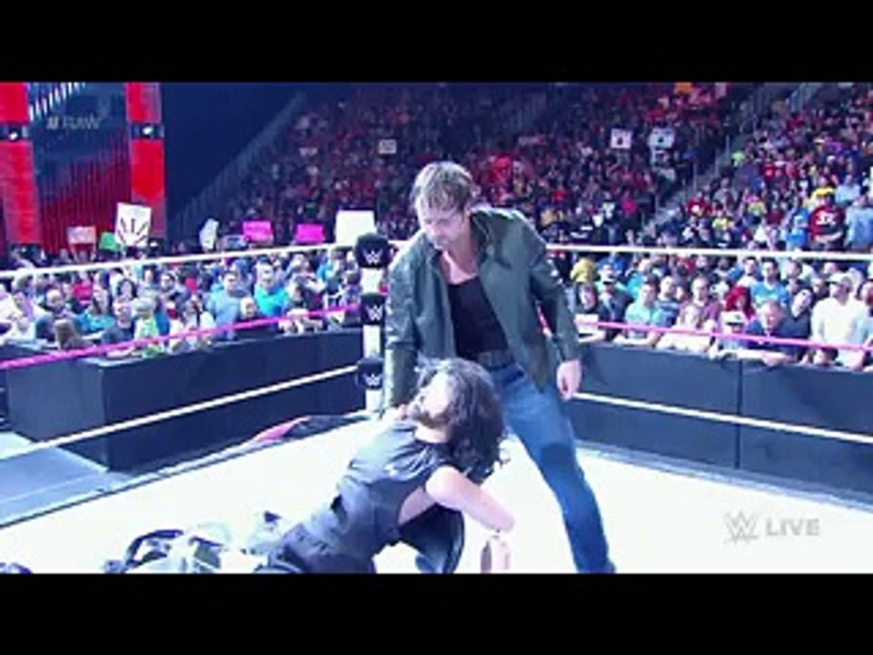 Dean Ambrose punishes "Seth Rollins"- Raw_ Oct. 20_ 2014